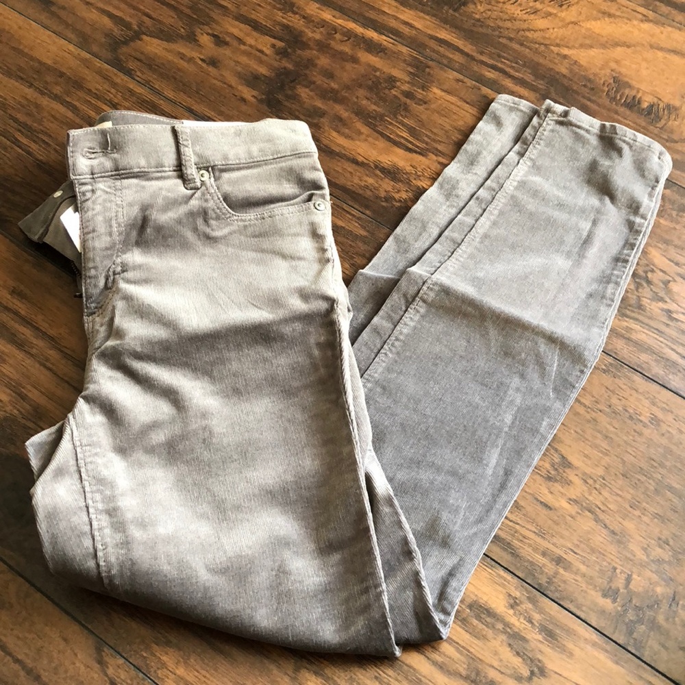 LOFT Gray Corduroy Pants